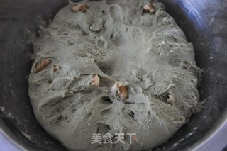 抹茶核桃圆面包的做法步骤：5