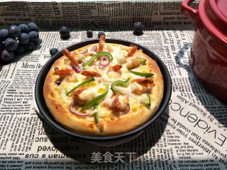 蔬菜鲜虾披萨的做法