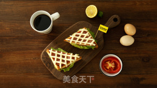 西屋特约之芝士火腿鸡蛋三明治的做法