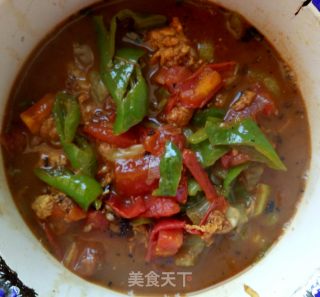 青椒西红柿丝瓜炒鸡蛋的做法