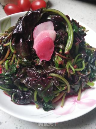 蒜炒红苋菜的做法