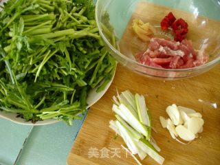 清炒茼蒿的做法步骤：1