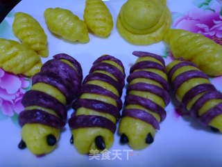 紫薯玫瑰馒头的做法步骤：10
