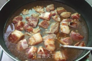 美味家常 黄豆焖猪肉的做法步骤：7