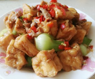 剁椒炖油豆泡的做法