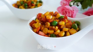 蚝油玉米豌豆粒的做法