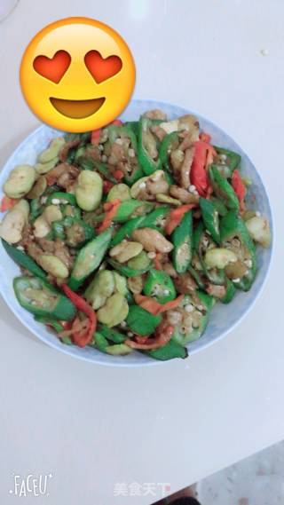 秋葵炒肉的做法