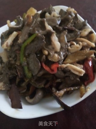 双椒爆猪心的做法