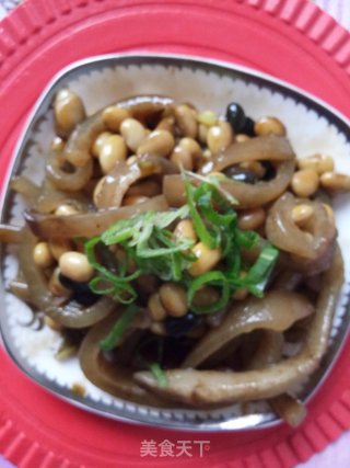 猪肉皮炒黑豆芽和黄豆芽的做法