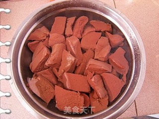 猪血韭菜汤的做法步骤：3