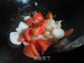番茄年糕的做法步骤：4