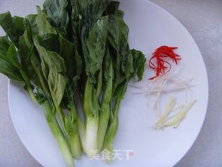 白灼芥蓝虾仁的做法步骤：3