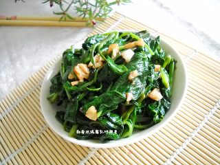 玫瑰腐乳炒雍菜的做法步骤：7