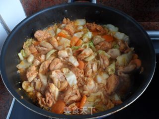 家庭式的春川铁板鸡排--春川炒鸡排的做法步骤：6