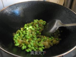 雪菜毛豆的做法步骤：4