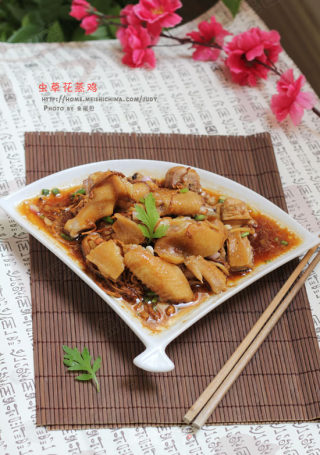 不寒不燥，冬季进补好选择---虫草花蒸鸡的做法步骤：8