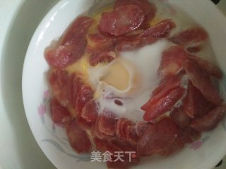 腊肠蒸蛋的做法