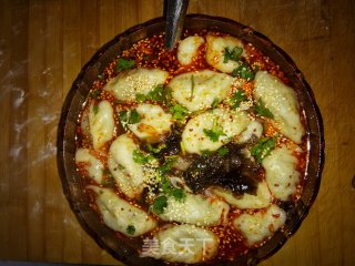 酸辣水饺的做法