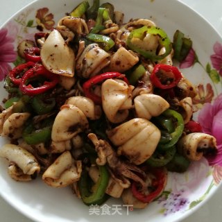 尖椒鱿鱼的做法