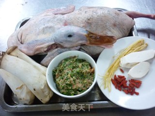 杏鲍菇馄饨麻鸭煲的做法步骤：1