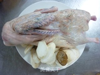 杏鲍菇馄饨麻鸭煲的做法步骤：2