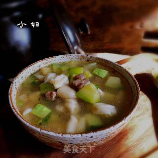 瓜丁麻食汤的做法