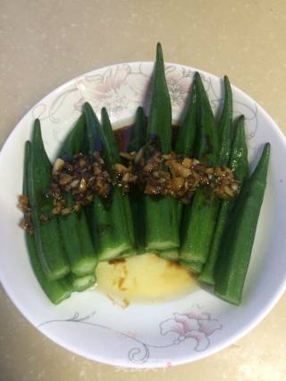 秋天的白灼秋葵的做法