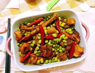 毛豆米烧鸡的做法