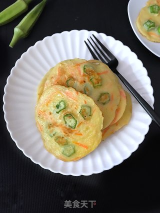 秋葵鸡蛋小煎饼的做法