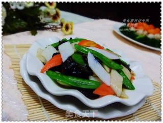 【冬季养生菜】简单素菜最养生----蚝油什锦山药的做法步骤：9