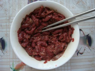 荷兰豆炒牛肉的做法步骤：4
