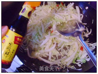 清炒白菜丝的做法步骤：9