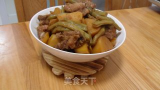 家常菜——芸豆土豆炖排骨的做法步骤：8