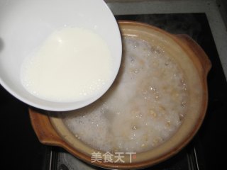 冬季食补-奶香麦片粥的做法步骤：5