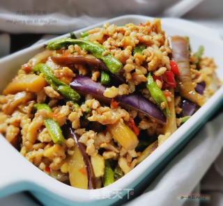 肉末茄子豆角的做法