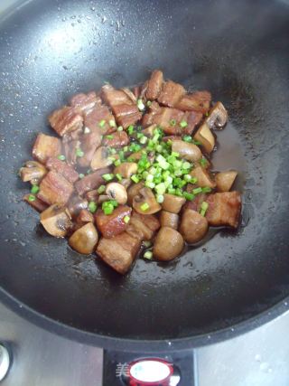 冬季最补充能量的家常味－红烧肉炖蘑菇的做法步骤：8