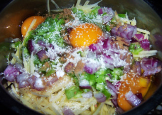 冬季养生主食---歪打正着的凉拌土豆饼丁的做法步骤：3