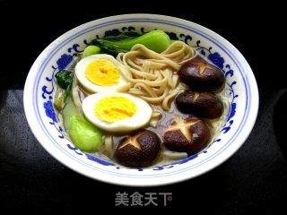 香菇油菜面的做法
