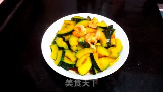 虾仁焖南瓜的做法