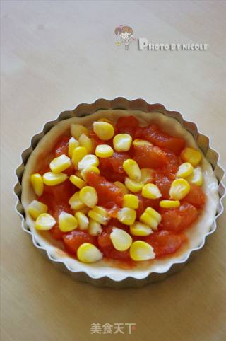 可爱风迷你小披萨：打扫剩料的鸡肉玉米披萨的做法步骤：4