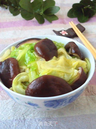 圆白菜炒香菇的做法