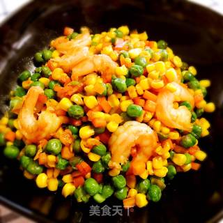 虾仁玉米三丁的做法