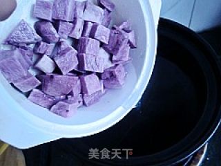 糖水紫山药的做法步骤：3