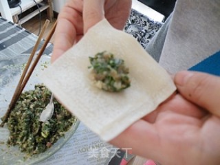 鸡汤荠菜馄饨的做法步骤：10