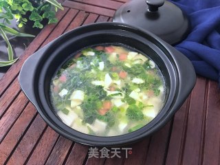 青菜火腿豆腐汤的做法