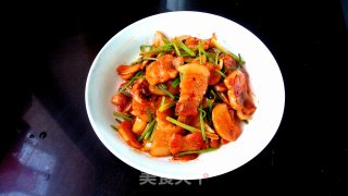 杏鲍菇盐煎肉的做法