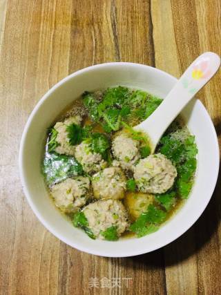 香菜丸子汤的做法