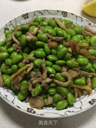 毛豆肉丝的做法