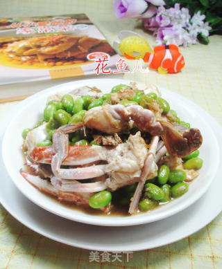毛豆炒螃蟹的做法