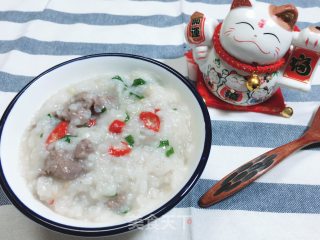 有家鲜厨房：韭菜牛肉鲜米粥的做法